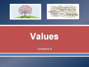 Values Leadership 8 What are Values Values are