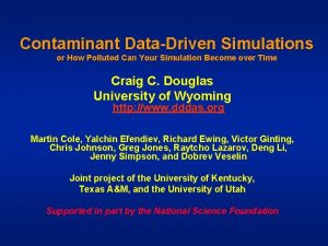 Contaminant DataDriven Simulations or How Polluted Can Your