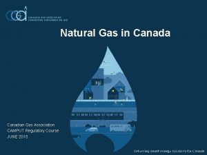 Natural Gas in Canada Canadian Gas Association CAMPUT