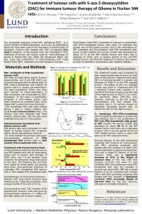 Treatment of tumour cells with 5 aza2 deoxycytidine