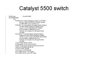 Catalyst 5500 switch MSMDome Cisco WSX 5302 Serial
