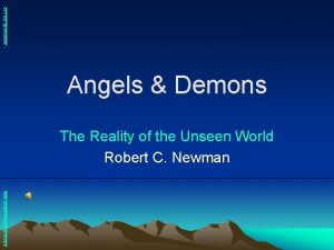 newmanlib ibri org Angels Demons Abstracts of Powerpoint