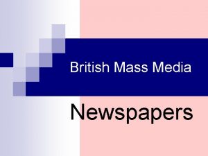 British Mass Media Newspapers Fleet Street British newspapers