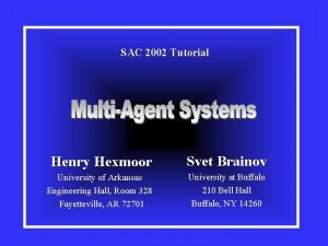 SAC 2002 Tutorial Henry Hexmoor Svet Brainov University