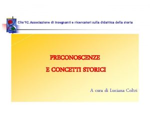 Clio 92 Associazione di insegnanti e ricercatori sulla