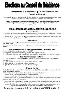 Comptence Dtermination pour une Renaissance Chere rsidente Le