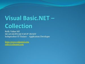 Visual Basic NET Collection Rully Yulian MF MCAD