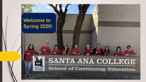 Welcome to Spring 2020 SAC SCE Registration Office