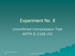 Experiment No 8 Unconfined Compression Test ASTM D2166