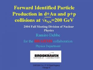 Forward Identified Particle Production in dAu and pp