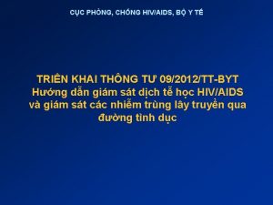 CC PHNG CHNG HIVAIDS B Y T TRIN