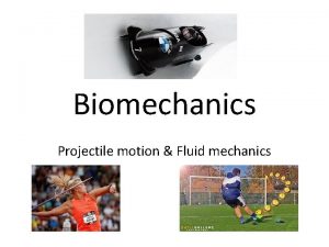 Biomechanics Projectile motion Fluid mechanics Projectiles A projectile