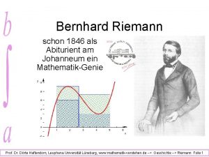 Bernhard Riemann schon 1846 als Abiturient am Johanneum