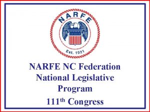 NARFE NC Federation National Legislative Program th 111