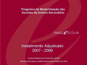 Programa de Modernizao das Escolas do Ensino Secundrio