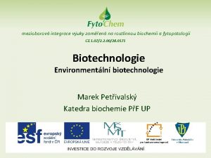 mezioborov integrace vuky zamen na rostlinnou biochemii a