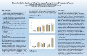 Biomechanical evaluation of Lifting Techniques Among Untrained Trained