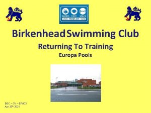 Birkenhead Swimming Club Returning To Training Europa Pools