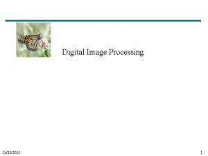 Digital Image Processing 12282021 1 Digital Image Processing