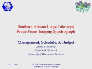 Southern African Large Telescope Prime Focus Imaging Spectrograph