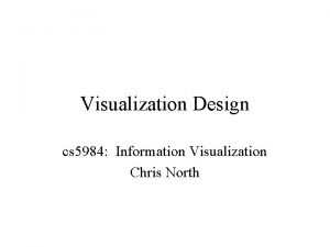 Visualization Design cs 5984 Information Visualization Chris North