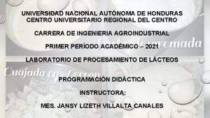 UNIVERSIDAD NACIONAL AUTNOMA DE HONDURAS CENTRO UNIVERSITARIO REGIONAL