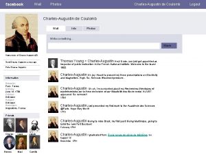 facebook Wall Photos CharlesAugustin de Coulomb Wall Info