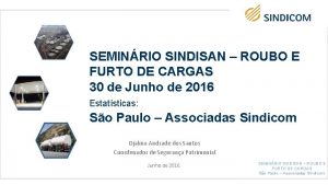 SEMINRIO SINDISAN ROUBO E FURTO DE CARGAS 30