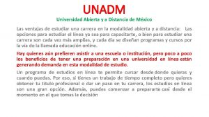 UNADM Universidad Abierta y a Distancia de Mxico