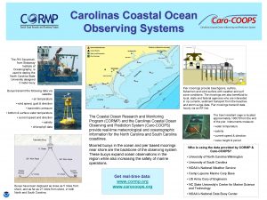 Carolinas Coastal Ocean Observing Systems The RV Savannah