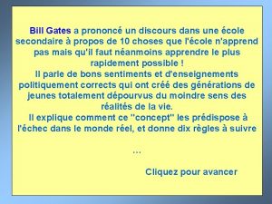 Bill Gates a prononc un discours dans une