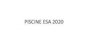 PISCINE ESA 2020 Projet Civilit Routire Raliser un