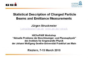 Statistical Description of Charged Particle Beams and Emittance