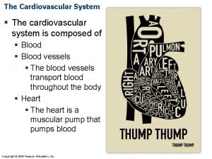 The Cardiovascular System The cardiovascular system is composed