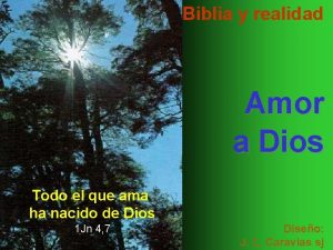 Biblia y realidad Amor a Dios Todo el