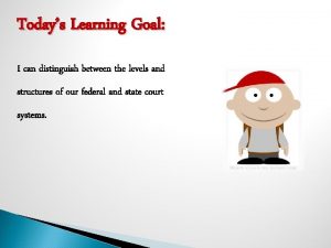 Todays Learning Goal I can distinguish between the