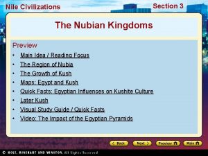 Nile Civilizations Section 3 The Nubian Kingdoms Preview