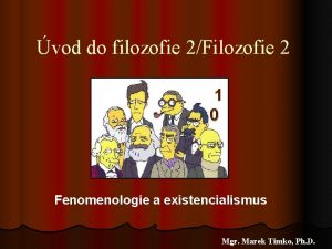 vod do filozofie 2Filozofie 2 1 0 Fenomenologie