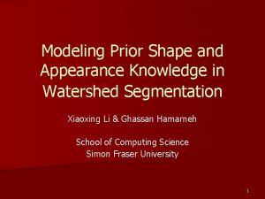 Modeling Prior Shape and Appearance Knowledge in Watershed
