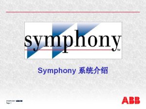 Symphony SYMPHONY Page 1 Symphony n 80Network90 n