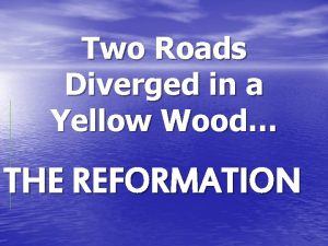 Two Roads Diverged in a Yellow Wood THE