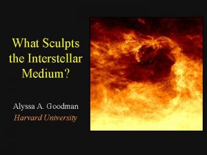 What Sculpts the Interstellar Medium Alyssa A Goodman