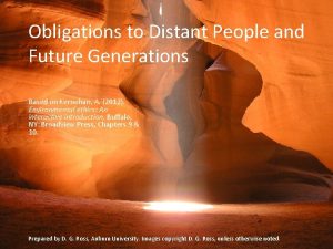 Obligations to Distant People and Future Generations Based