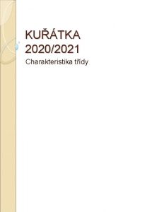 KUTKA 20202021 Charakteristika tdy Tdn vzdlvac program pro