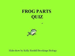 FROG PARTS QUIZ Slide show by Kelly RiedellBrookings