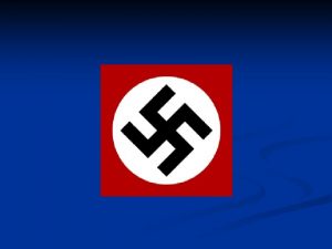 National Socialist German Workers Party Nationalsozialistische Deutsche Arbeiterpartei