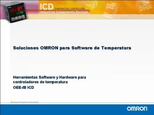 Soluciones OMRON para Software de Temperatura Herramientas Software