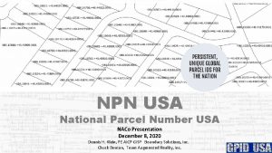 NPN USA National Parcel Number USA NACo Presentation