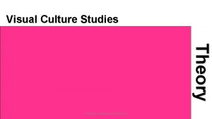 Visual Culture Studies Theory Reme Perni Literatura y