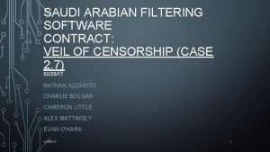 SAUDI ARABIAN FILTERING SOFTWARE CONTRACT VEIL OF CENSORSHIP